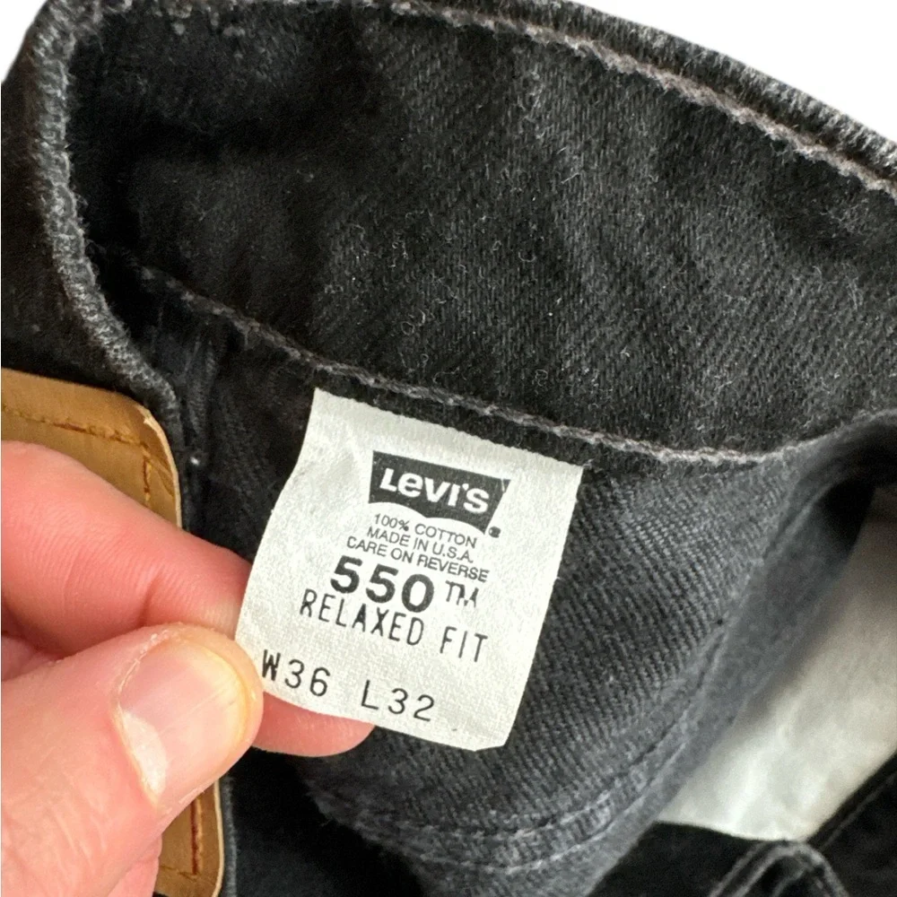Vintage Levi’s 550 Men’s‎ Black Denim Size 36x32 Relaxed Fit USA Made 90’s Jeans